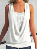Women's Sequin Draped Fashion Designer 3-5XL Singlets (Plus Size)