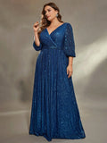 Women's Sequin Fashion Designer 1-5XL Long Dresses (Plus Size)-Women's Fashion Designer Plus Size Dresses-International Women's Clothing
