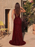 Women's Sequin Prom Sweetheart Fashion Designer XS-L Dresses (Long)