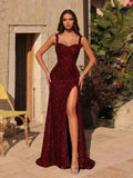 Women's Sequin Prom Sweetheart Fashion Designer XS-L Dresses (Long)