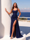 Women's Sequin Prom Sweetheart Fashion Designer XS-L Dresses (Long)