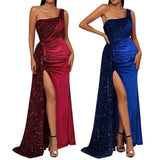 Women's Sequin S-2XL Split Prom Fashion Designer Dresses (Long)