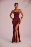 Women's Sequin XS-L Fashion Split Prom Designer Dresses (Long)