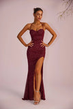 Women's Sequin XS-L Fashion Split Prom Designer Dresses (Long)