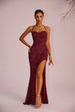 Women's Sequin XS-L Fashion Split Prom Designer Dresses (Long)