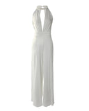 Women's Sheer Mesh S-2XL Fashion Designer Split Jumpsuits