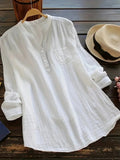 Women's Shirt Long Blouse Fashion Designer 1-8XL Long-Sleeve Tops (Plus Size)