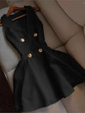 Women's Sleeveless Fashion Designer Office S-2XL Mini Dresses (Short)