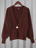 Women's Slim Fit Tops Fashion Designer Batwing Knitted Cardigans