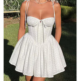 Women's Sling Corset Fashion Designer Mini S-L Dresses (Short)