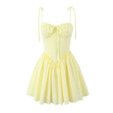 Women's Sling Corset Fashion Designer Mini S-L Dresses (Short)