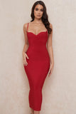Women's Spaghetti Bodycon Fashion Designer Split Dresses (Midi)-Women's Fashion Designer Dresses