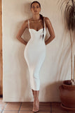 Women's Spaghetti Bodycon Fashion Designer Split Dresses (Midi)-Women's Fashion Designer Dresses