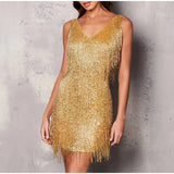 Women's Spaghetti Strap Fashion Designer Sequin Feather Dresses (Short)