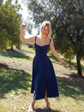 Women's Spaghetti Strap Split Fashion Designer XS-L Dresses (Midi)