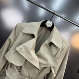 Women's Spliced Double Breasted Tops Fashion Designer Jackets