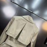 Women's Spliced Double Breasted Tops Fashion Designer Jackets
