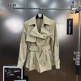 Women's Spliced Double Breasted Tops Fashion Designer Jackets