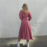Women's Split Ruched Drawstring Fashion Designer S-L Dresses (Midi)