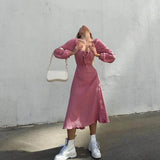Women's Split Ruched Drawstring Fashion Designer S-L Dresses (Midi)