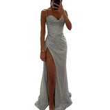 Women's Split S-2XL Fashion Designer Sequin Prom Dresses (Long)