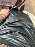 Women's Split Fashion Designer Faux Leather Skirts (Midi)-Women's Fashion Designer Skirts