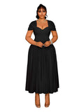 Women's Square Corset 1-5XL Fashion Designer Long Dresses (Plus Size)-Women's Fashion Designer Plus Size Dresses-International Women's Clothing