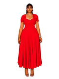 Women's Square Corset 1-5XL Fashion Designer Long Dresses (Plus Size)-Women's Fashion Designer Plus Size Dresses-International Women's Clothing