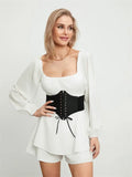 Women's Square Neck Fashion Designer S-XL Romper Jumpsuits
