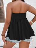 Women's Strapless Tops 1-8XL Fashion Designer Singlets (Plus Size)-
