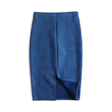 Women's Suede Split Fashion Designer S-XL Skirts (Midi)-