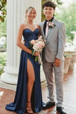 Women's Sweetheart XS-2XL Prom Satin Fashion Designer Dresses (Long)