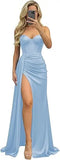 Women's Sweetheart XS-2XL Prom Satin Fashion Designer Dresses (Long)
