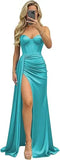 Women's Sweetheart XS-2XL Prom Satin Fashion Designer Dresses (Long)