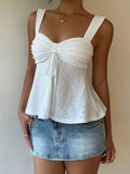 Women's Sweetheart XS-L Tops Fashion Designer Ruched Singlets