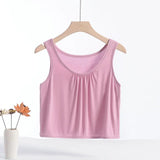 Women's Tank Tops Ruffle 1-8XL Fashion Designer Singlets (Plus Size)-2811lightpink-5XL