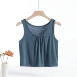 Women's Tank Tops Ruffle 1-8XL Fashion Designer Singlets (Plus Size)-2811peacockGreen-5XL
