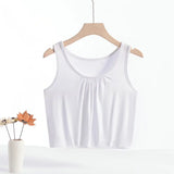 Women's Tank Tops Ruffle 1-8XL Fashion Designer Singlets (Plus Size)-2811white-5XL