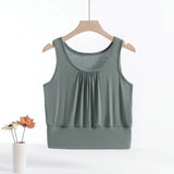 Women's Tank Tops Ruffle 1-8XL Fashion Designer Singlets (Plus Size)-2812mocha-2XL