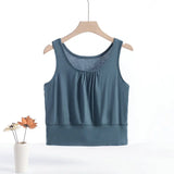 Women's Tank Tops Ruffle 1-8XL Fashion Designer Singlets (Plus Size)-2812peacockGreen-5XL