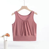Women's Tank Tops Ruffle 1-8XL Fashion Designer Singlets (Plus Size)-2812pink-2XL