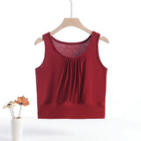 Women's Tank Tops Ruffle 1-8XL Fashion Designer Singlets (Plus Size)-2812wine-5XL