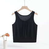 Women's Tank Tops Ruffle 1-8XL Fashion Designer Singlets (Plus Size)-Women's Tops Fashion Designer Plus Size Singlets-2812black-Women&#x27;s fashion designer plus size clothes