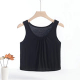 Women's Tank Tops Ruffle 1-8XL Fashion Designer Singlets (Plus Size)-Women's Tops Fashion Designer Plus Size Singlets-2811black-Women&#x27;s fashion designer plus size clothes