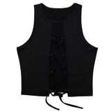Women's Tied Camisole Draw String Designer Fashion Singlets-Women's Tops Fashion Designer Plus Size Singlets