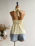 Women's Tied Up Backless Tops Fashion Designer S-L Singlets-Women's Tops Fashion Designer Singlets-International Women's Clothing