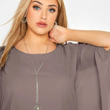 Women's Tops Chiffon Batwing Loose Designer Fashion T-Shirts (Plus Size)