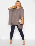 Women's Tops Chiffon Batwing Loose Designer Fashion T-Shirts (Plus Size)