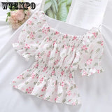 Women's Tops Ruffle Floral Fashion Designer Blouse T-Shirts-Women's Tops Fashion Designer T-Shirts / Blouses