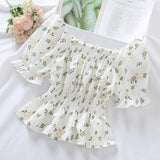 Women's Tops Ruffle Floral Fashion Designer Blouse T-Shirts-Women's Tops Fashion Designer T-Shirts / Blouses